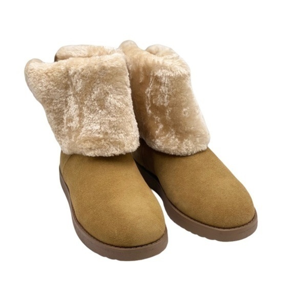 Universal Thread Bela Chestnut Faux Fur Boots NIB - Picture 2 of 12